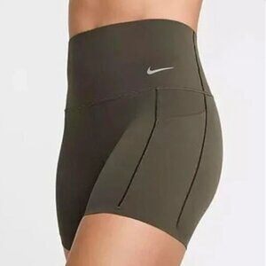 Nike Universa Biker Shorts Size S Color Oive Green